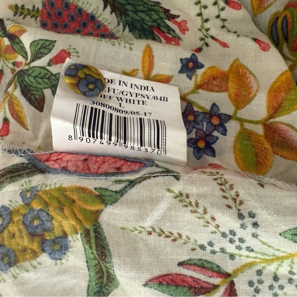 Aijou cotton floral cotton core farm house blouse size L - Picture 5 of 6